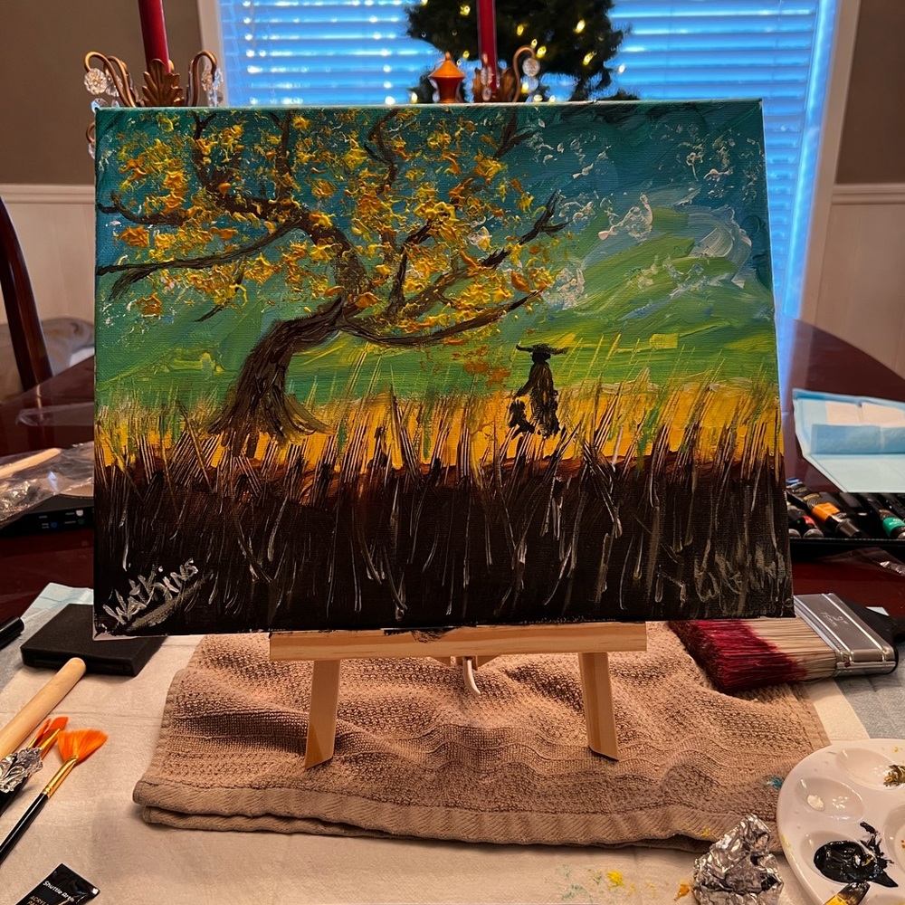 Autumn Serenity Tree Painting
